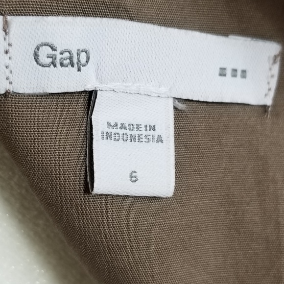 Gap one arm side zipper knee length green khaki dress - Picture 3 of 7